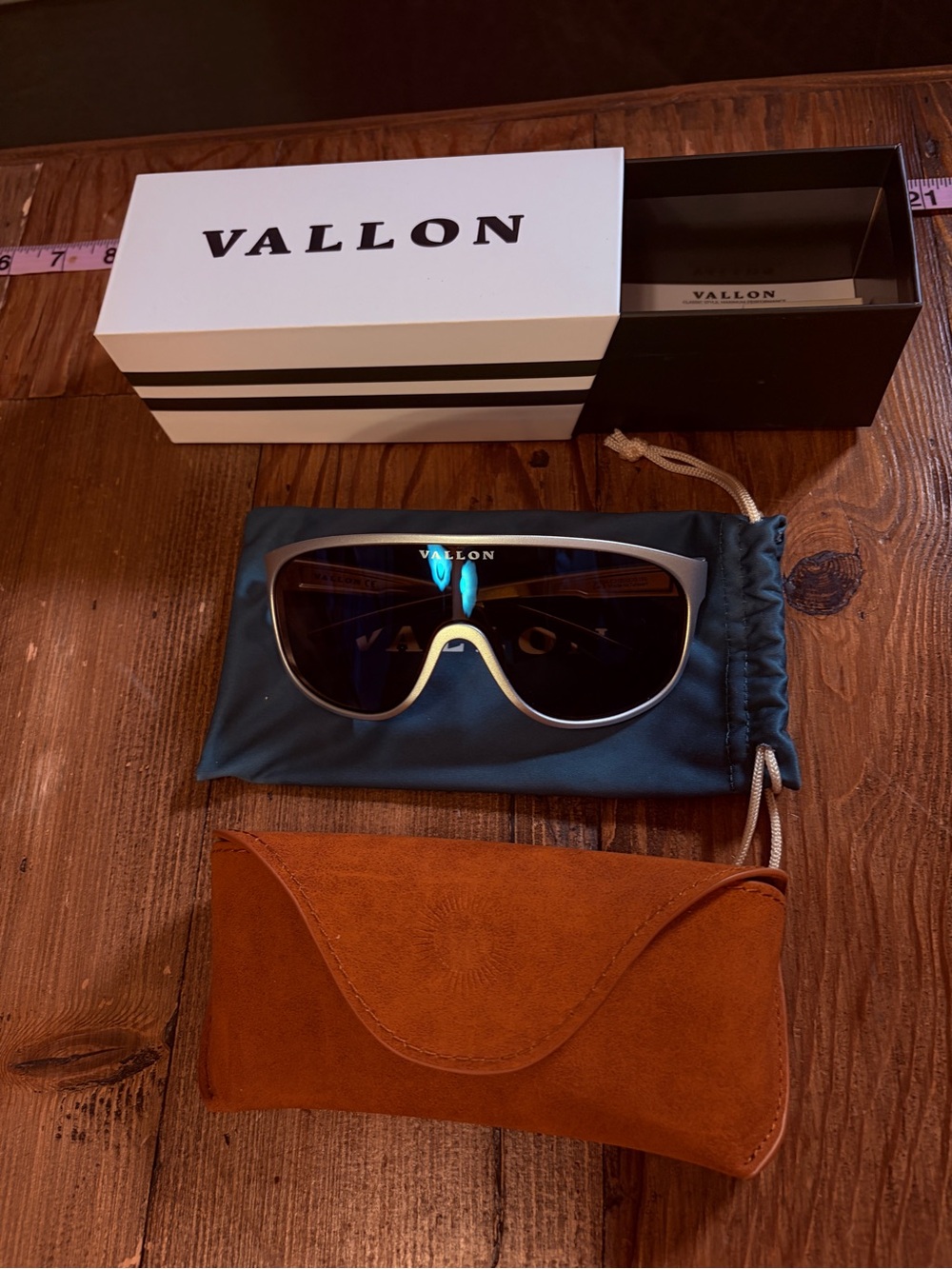 Vallon sunglasses cycling bike glasses brand new in box silver